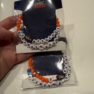 NWT 2 Sets of Denver Broncos Friendship Bracelets-Each Containing Two Bracelets